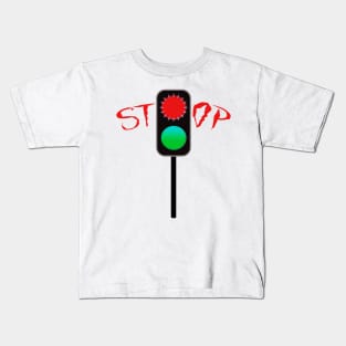 STOP red light green light Kids T-Shirt